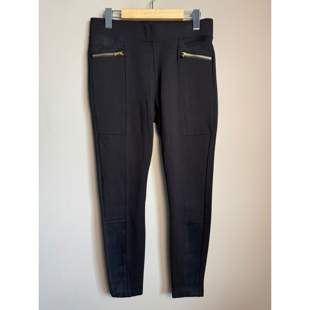 Old Navy Stevie Moto Zipper Black Skinny Leggings‎ Biker Edgy Streetwear Medium